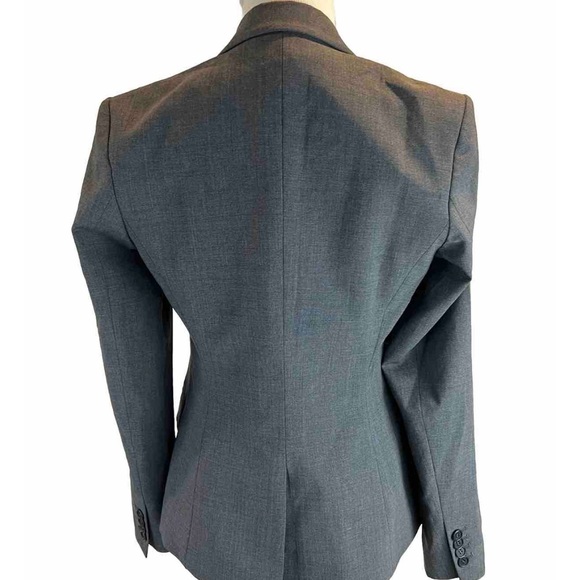 Theory Gray Wool Blend Lined Blazer Size 4 - Picture 2 of 6